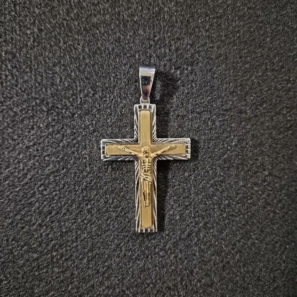 Crucifix Men's Stainless Steel Cross Pendant